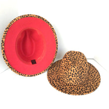 Load image into Gallery viewer, Two Tone Women & Men Wide Brim Fedora Hat