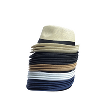 Load image into Gallery viewer, Straw Fedora Hat