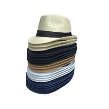 Load image into Gallery viewer, Straw Fedora Hat