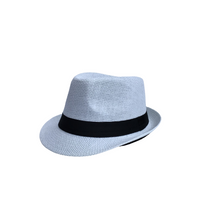 Load image into Gallery viewer, Straw Fedora Hat