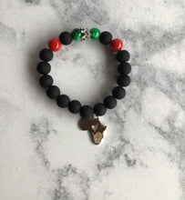Load image into Gallery viewer, RED GREEN YELLOW AND BLACK BEADED BRACELETS