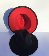 Load image into Gallery viewer, Two Tone Women & Men Wide Brim Fedora Hat