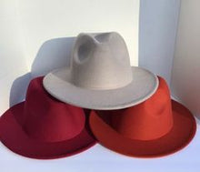 Load image into Gallery viewer, Women & Men Wide Brim Fedora Hat