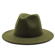 Load image into Gallery viewer, Women & Men Wide Brim Fedora Hat