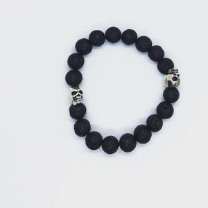 Lava stone Skull Bracelets