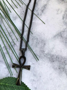 Unisex Ankh Life Symbol Stainless Steel Necklace