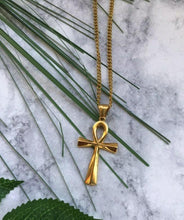 Load image into Gallery viewer, Unisex Ankh Life Symbol Stainless Steel Necklace
