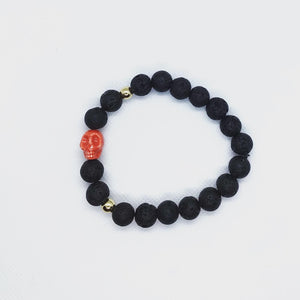 Lava stone Skull Bracelets