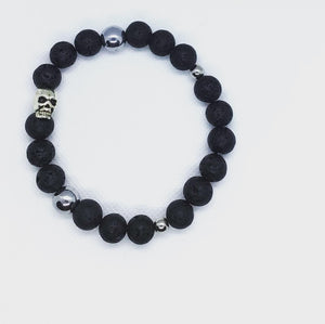 Lava stone Skull Bracelets