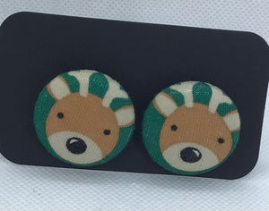 Fabric Stud Earrings