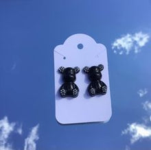 Load image into Gallery viewer, Rhinestone CZ Teddy Bear Stud Earrings
