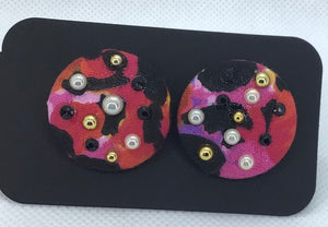 Fabric Stud Earrings