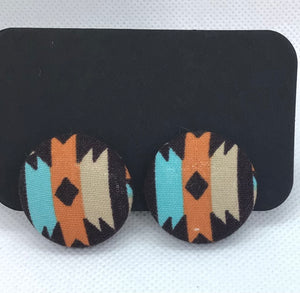 Fabric Stud Earrings