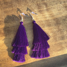 Load image into Gallery viewer, Boho style tassel earrings
