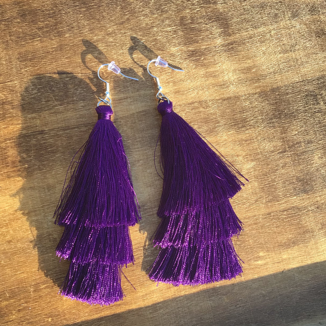 Boho style tassel earrings