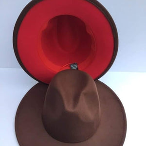 Two Tone Women & Men Wide Brim Fedora Hat