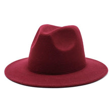 Load image into Gallery viewer, Women &amp; Men Wide Brim Fedora Hat
