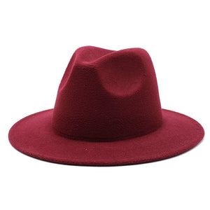 Women & Men Wide Brim Fedora Hat