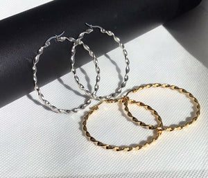 Twisted Hoop Earrings