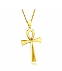 Unisex Ankh Life Symbol Stainless Steel Necklace