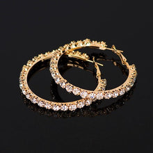 Load image into Gallery viewer, Rhinestone Hoop Earrings
