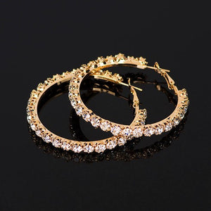 Rhinestone Hoop Earrings