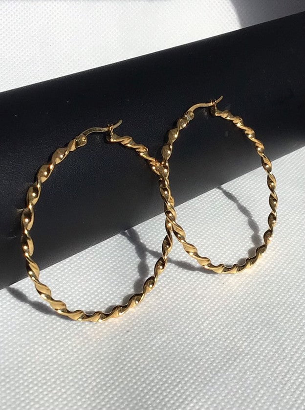 Twisted Hoop Earrings