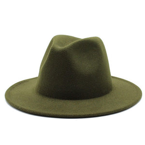 Women & Men Wide Brim Fedora Hat