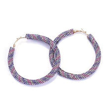 Load image into Gallery viewer, Bling Rhinestone Hoop Earrings
