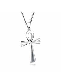 Unisex Ankh Life Symbol Stainless Steel Necklace