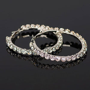 Rhinestone Hoop Earrings